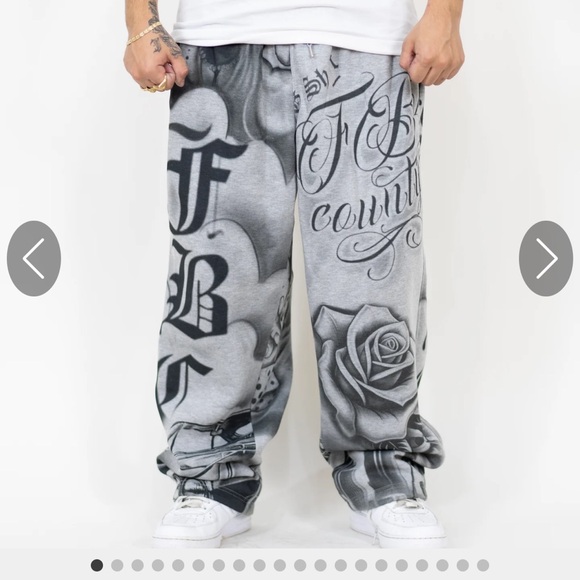 FB county tatted up sweatpants - Picture 1 of 2